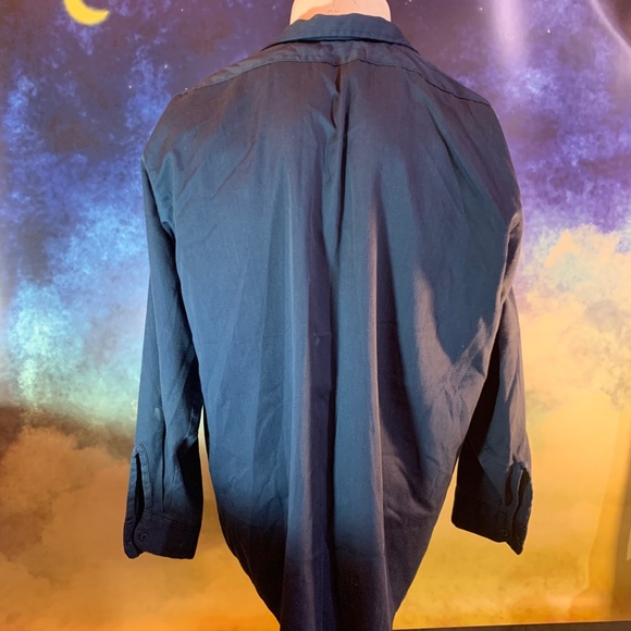 Broken-in & very used Dickies XL Navy work shirt - Picture 3 of 8